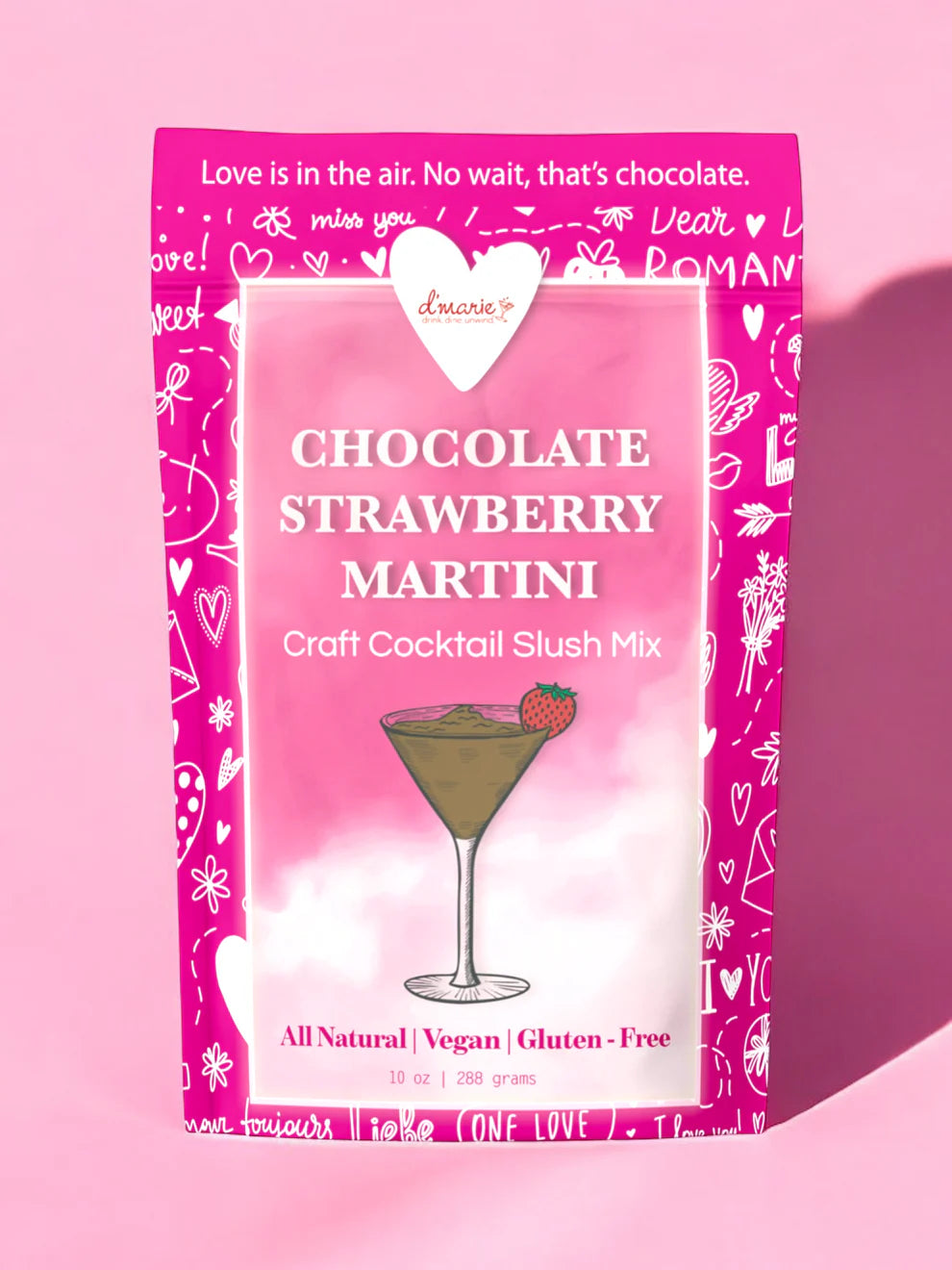 d'marie Craft Cocktail Slush Mix | Chocolate Strawberry Martini