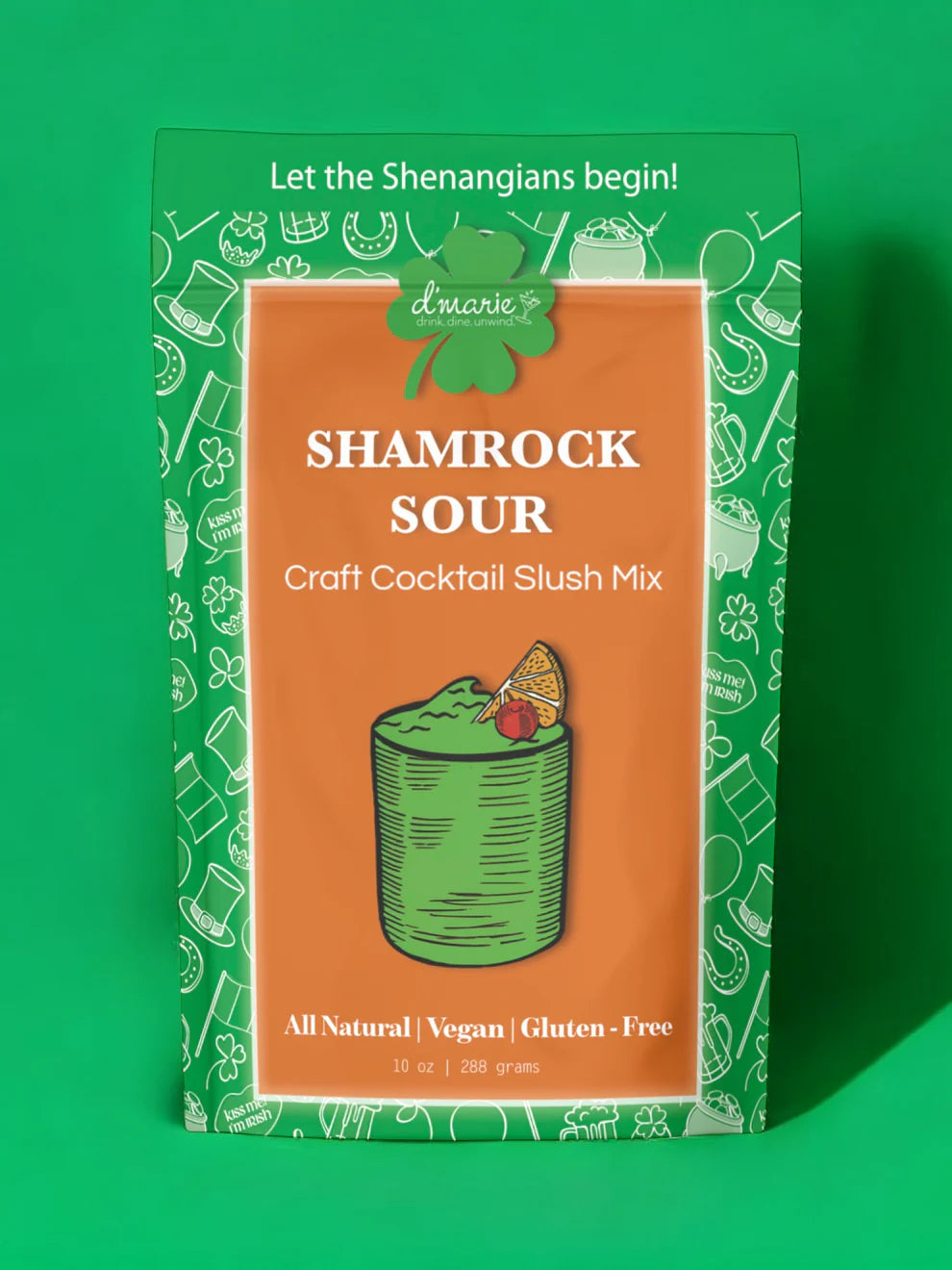 d'marie Craft Cocktail Slush Mix | Shamrock Sour
