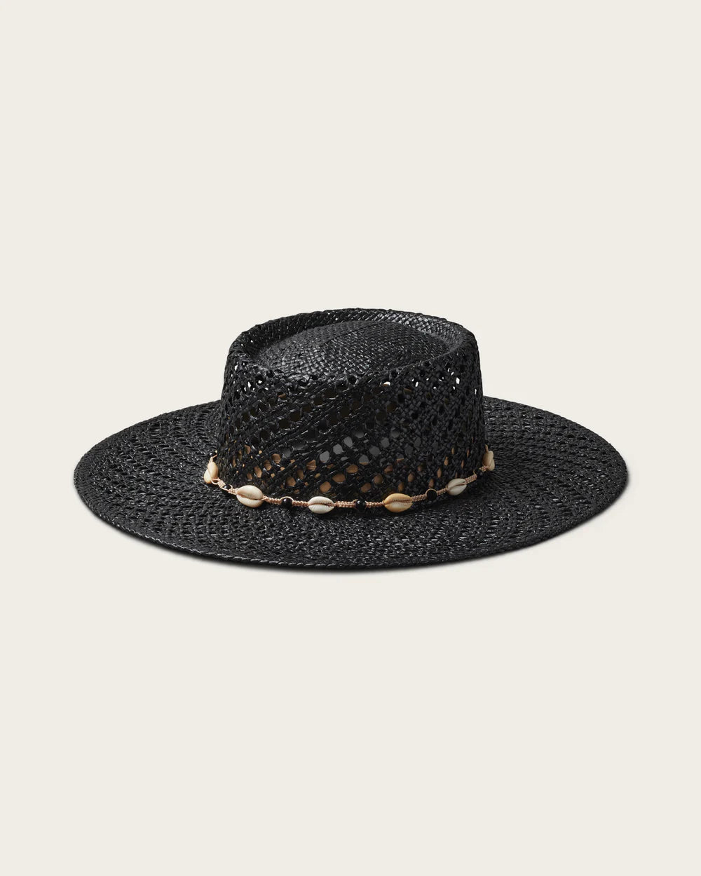 Hemlock Hats Waverly Boater Straw Hat | Onyx
