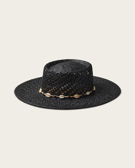 Hemlock Hats Waverly Boater Straw Hat | Onyx