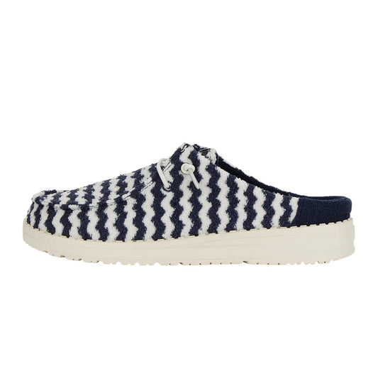 Hey Dudes Wendy Slip Terry Stripe | Navy Blazer/Egret