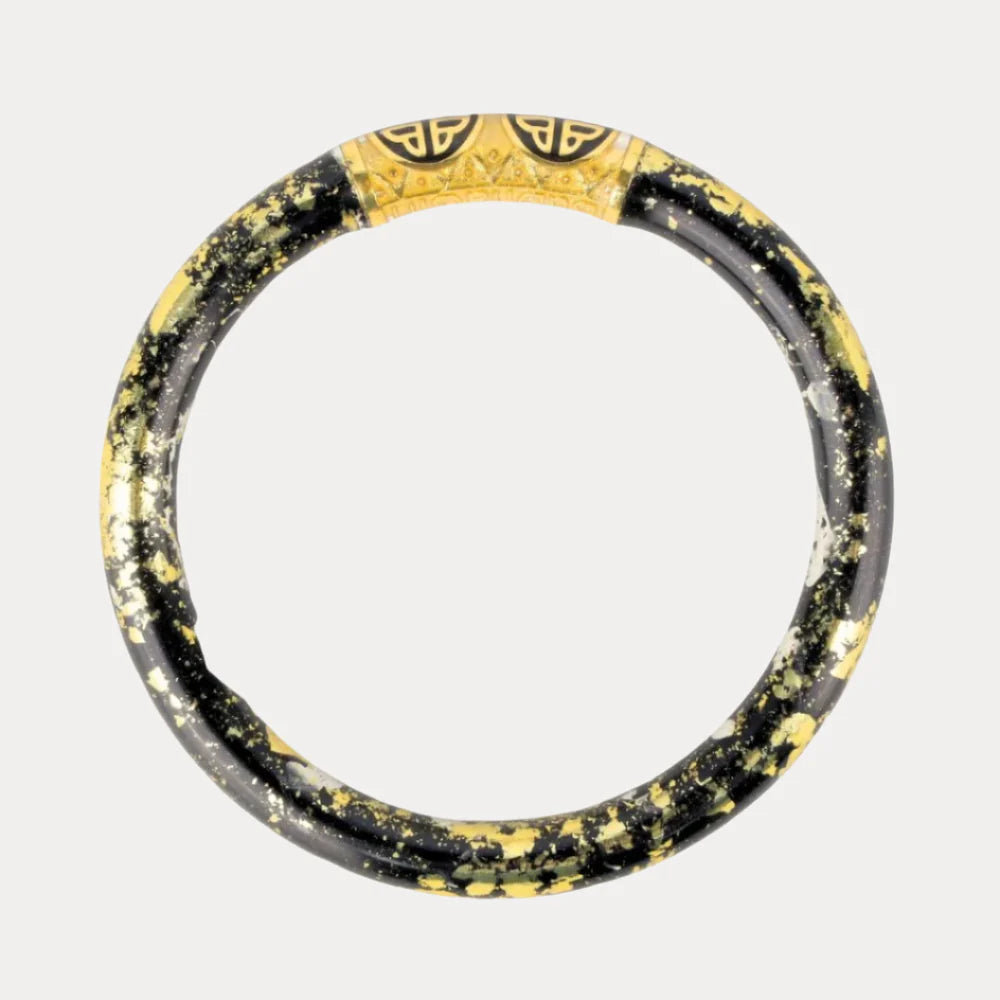 BuDhaGirl | Koi Tzubbie All Weather Bangle | Noir (Black/Gold)