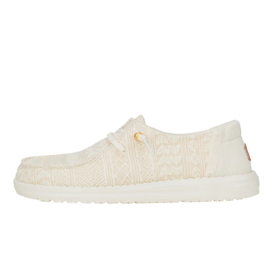 Hey Dudes Wendy Crochet Lace | White/Gold