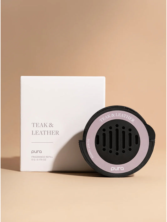Pura | Teak & Leather Car Scent