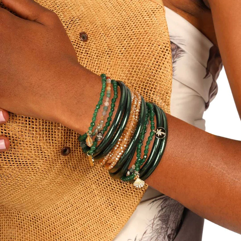 BuDhaGirl | Set of 6 All Weather Bangles | Frond