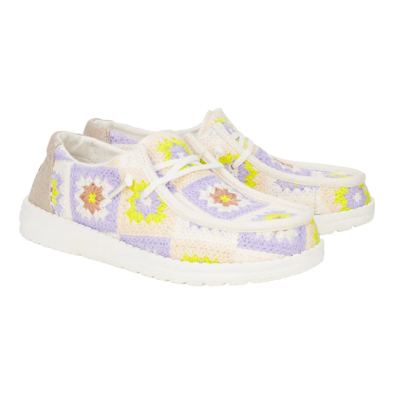 Hey Dudes Wendy Cottage Crochet | Egret/Lavender/Multi