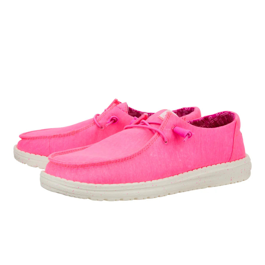 Hey Dudes Wendy Stretch Canvas | Neon Pink