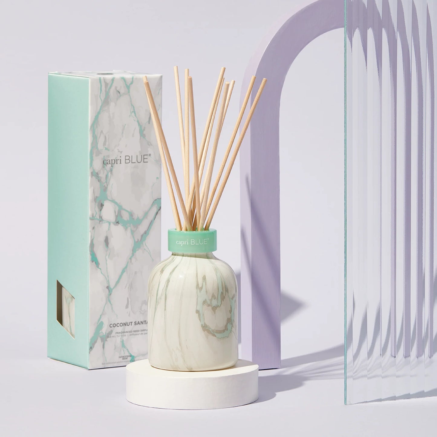 Capri Blue | Coconut Santal Modern Marble Petite Reed Diffuser | 168mL