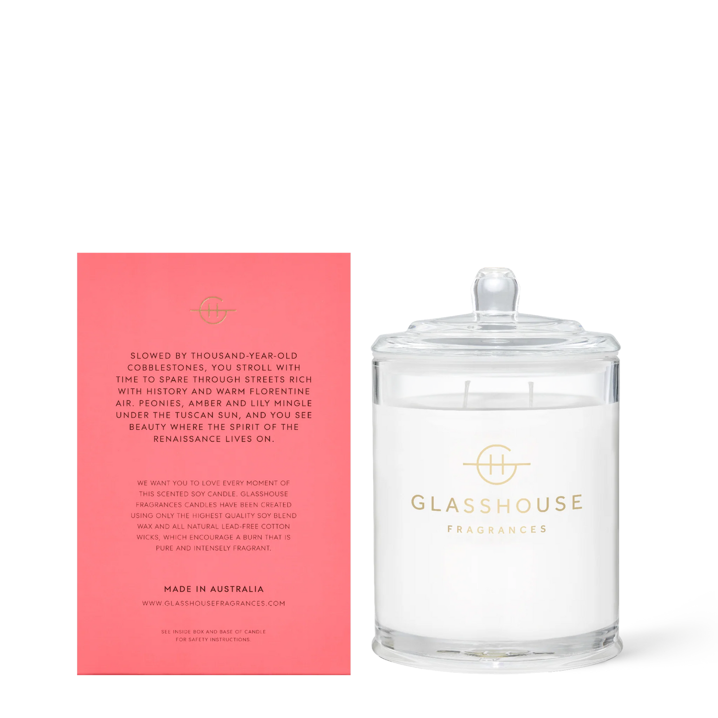 Glasshouse Fragrances Forever Florence Candle