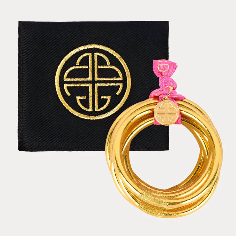 BuDhaGirl | Set of 6 All Weather Bangles | Gold