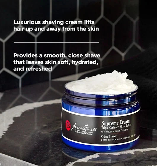 Jack Black | Supreme Cream Triple Cushion® Shave Lather | All Sizes