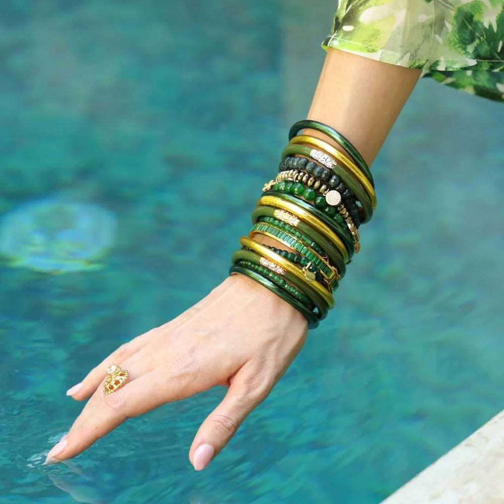 BuDhaGirl | Set of 6 All Weather Bangles | Frond