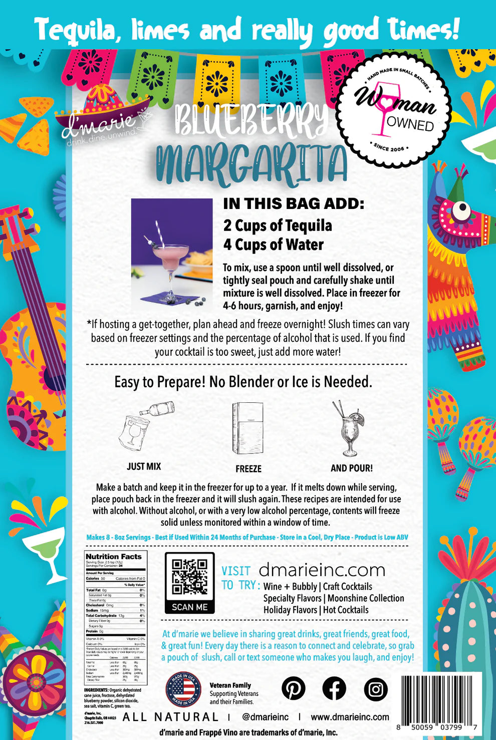 d'marie Craft Cocktail Slush Mix | Margarita Mixes