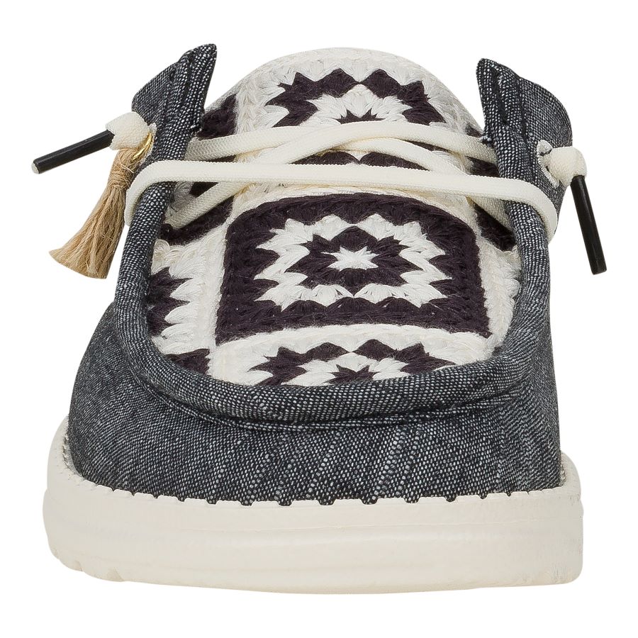 Hey Dudes Wendy Slip Cottage Crochet | Black/Multi