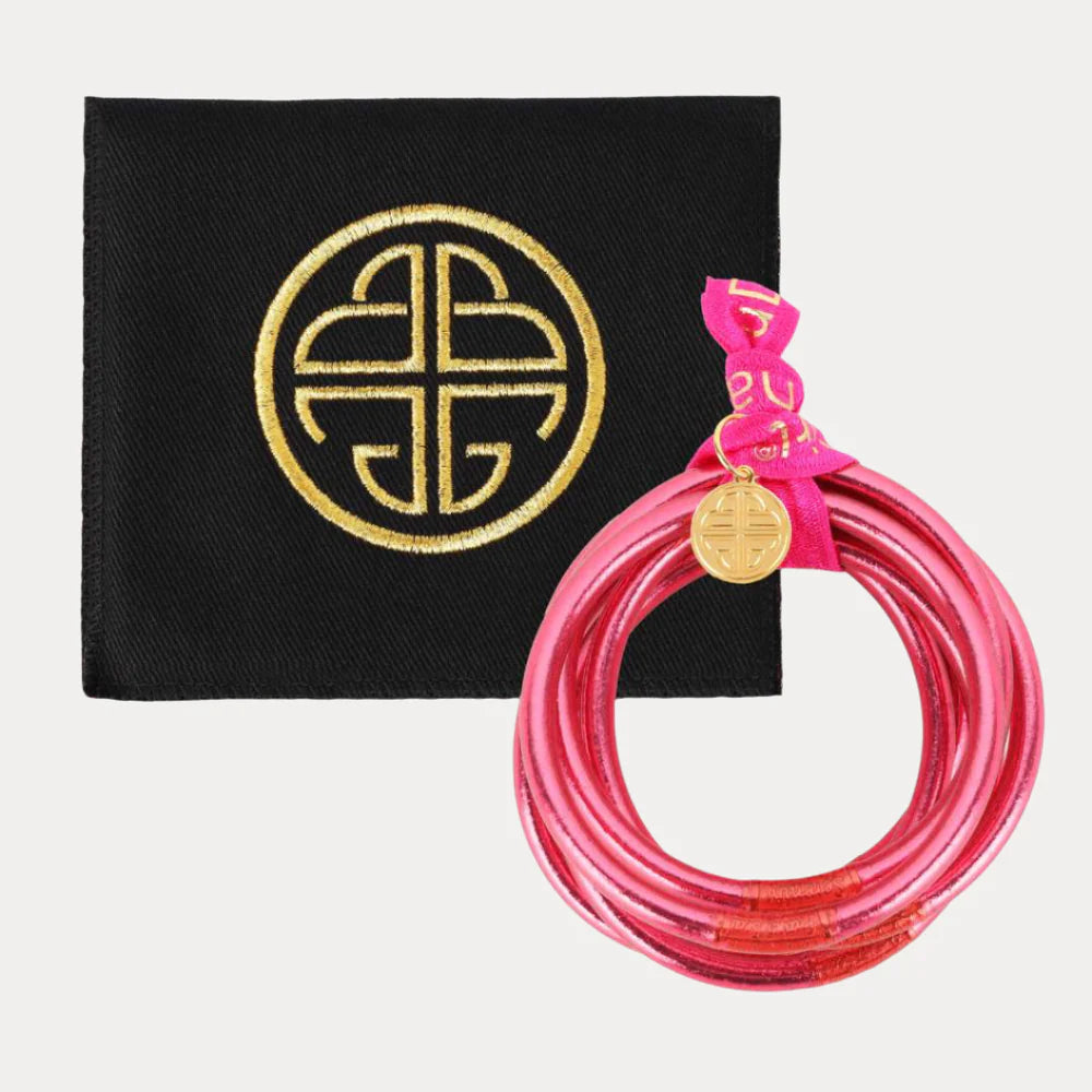 BuDhaGirl | Set of 6 All Weather Bangles | Pink