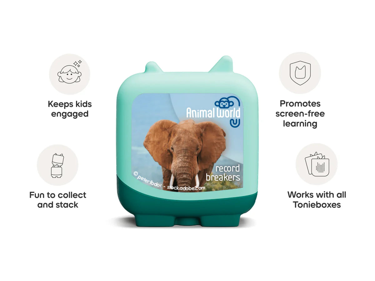 tonies® | Animal World Record Breakers Clever Tonies - 4 Pack | Learn/Discover Set