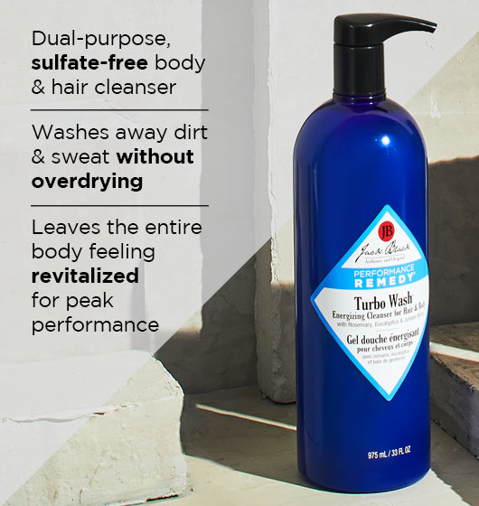 Jack Black | Turbo Wash® Energizing Cleanser for Hair & Body | All Sizes
