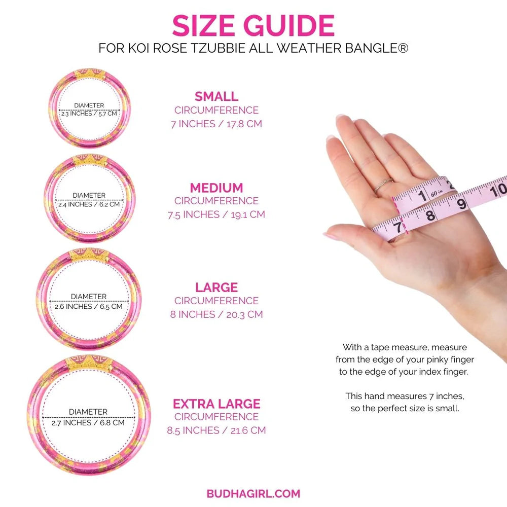 BuDhaGirl | Koi Tzubbie All Weather Bangle | Rose (Pink/Gold)