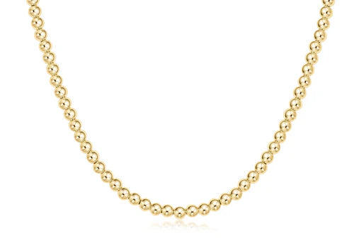 eNewton Choker Classic Gold 4mm Bead - 17 In.