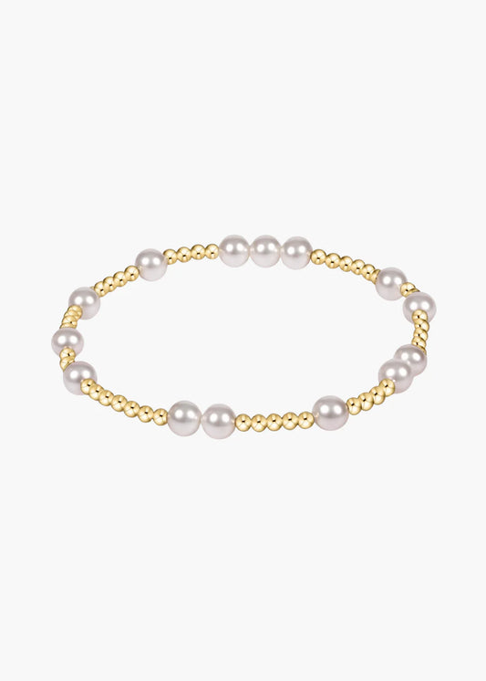 eNewton Hope Unwritten 6mm Bead Bracelet - Pearl