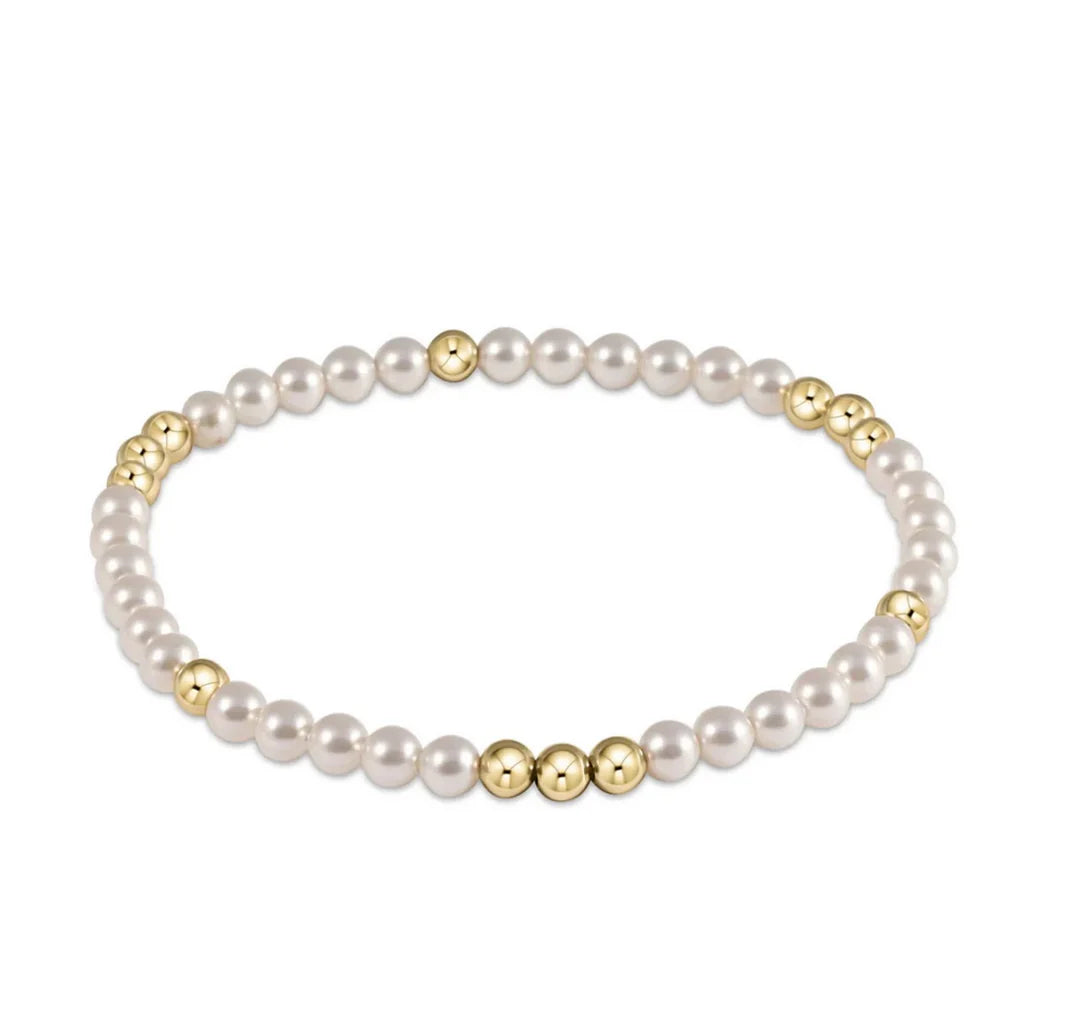 enewton | worthy pattern 3mm bead bracelet | pearl