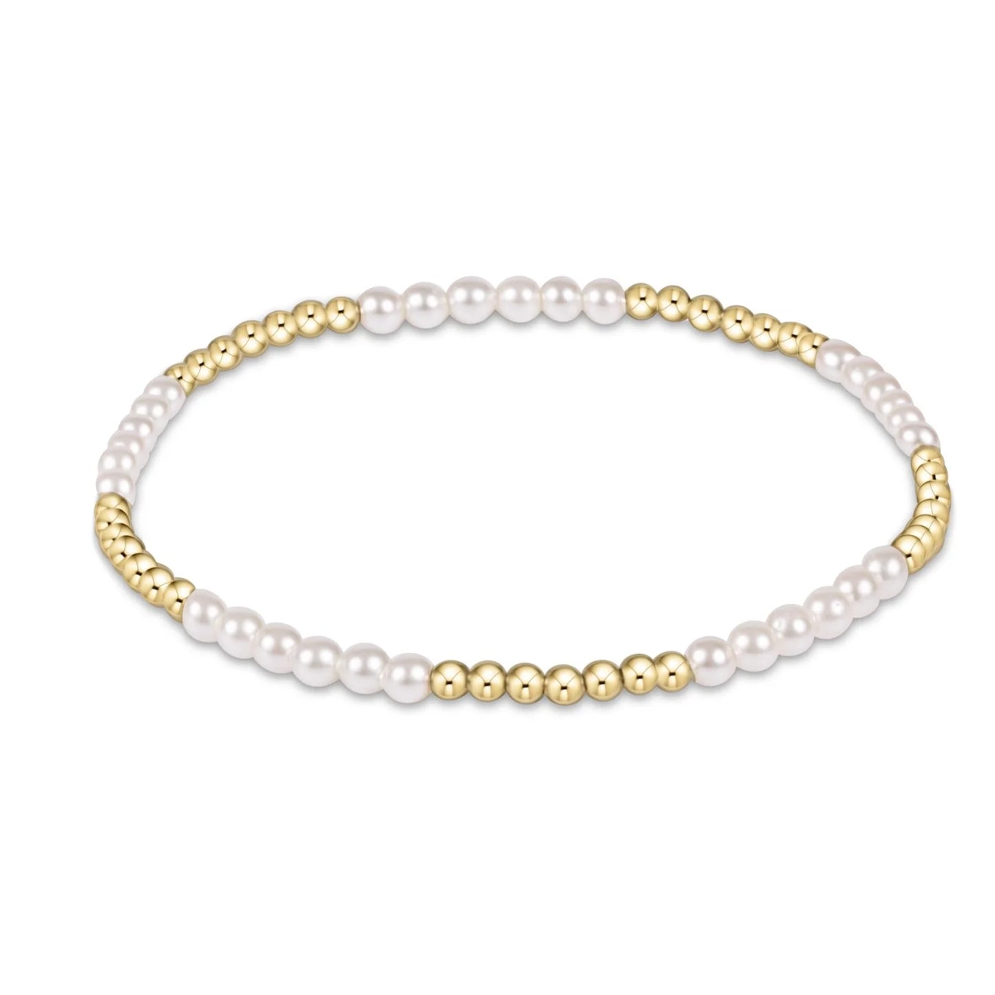 enewton | classic blissful pattern 2.5mm bead bracelet | 3mm pearl