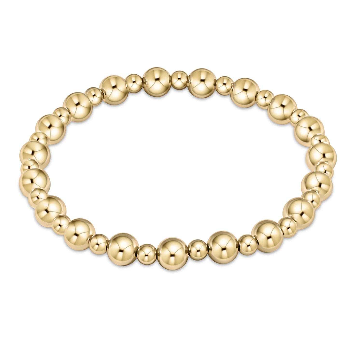 enewton | classic grateful pattern 6mm bead bracelet | gold