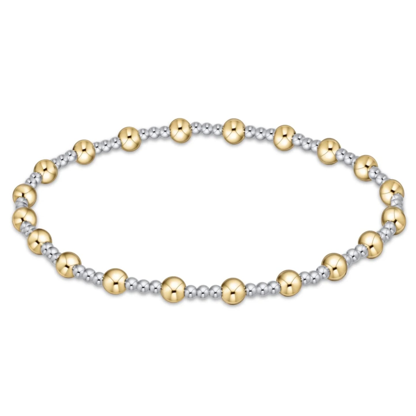 enewton | classic sincerity pattern 4mm bead bracelet | mixed metal