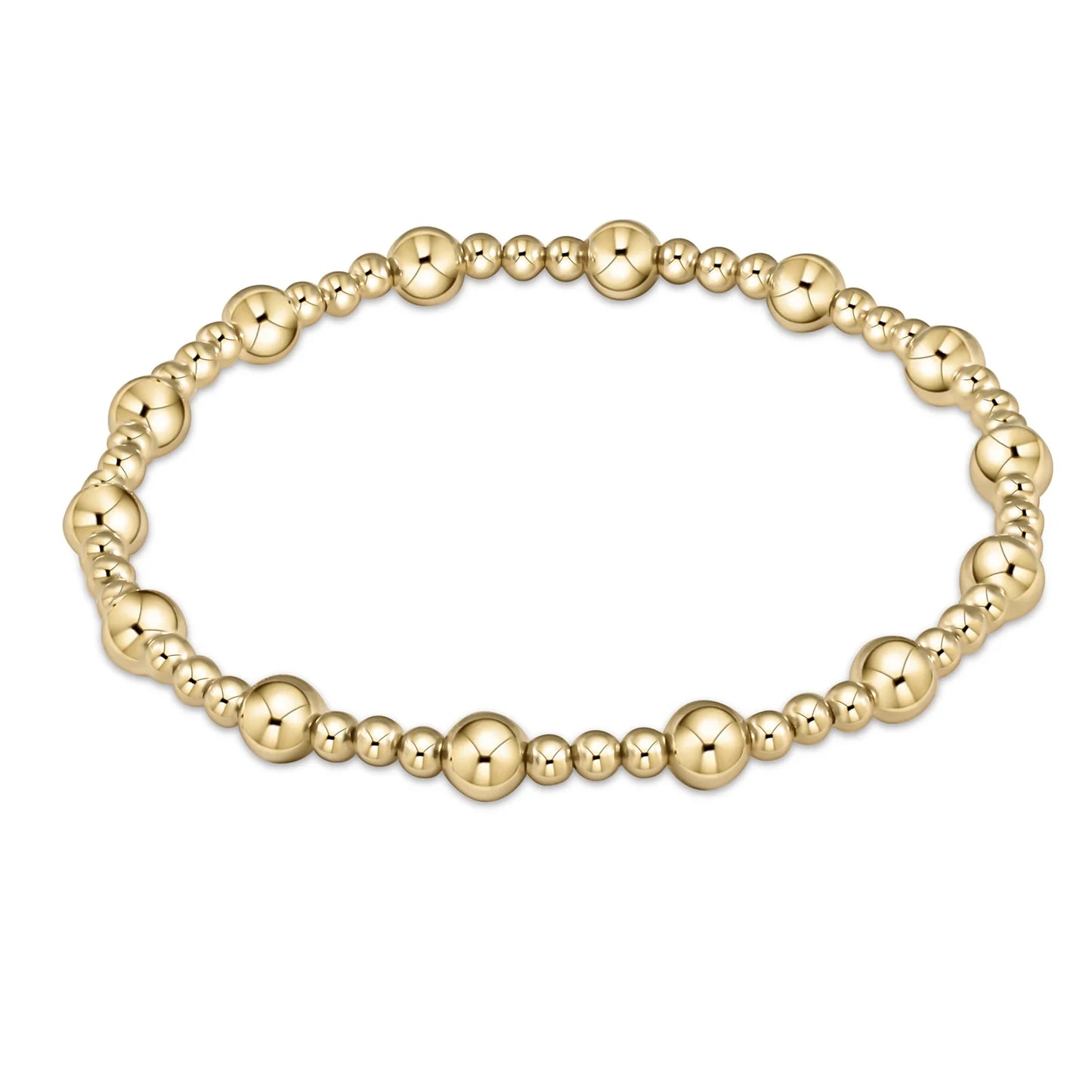 enewton | classic sincerity pattern 5mm bead bracelet | gold
