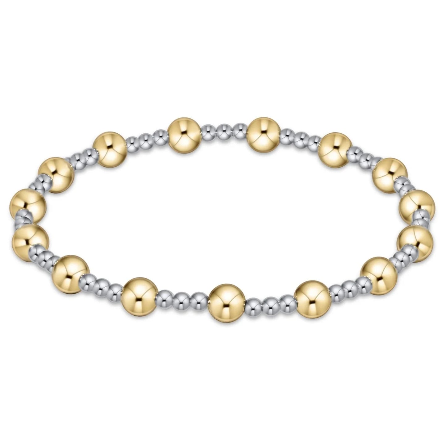 enewton | classic sincerity pattern 5mm bead bracelet | mixed metal