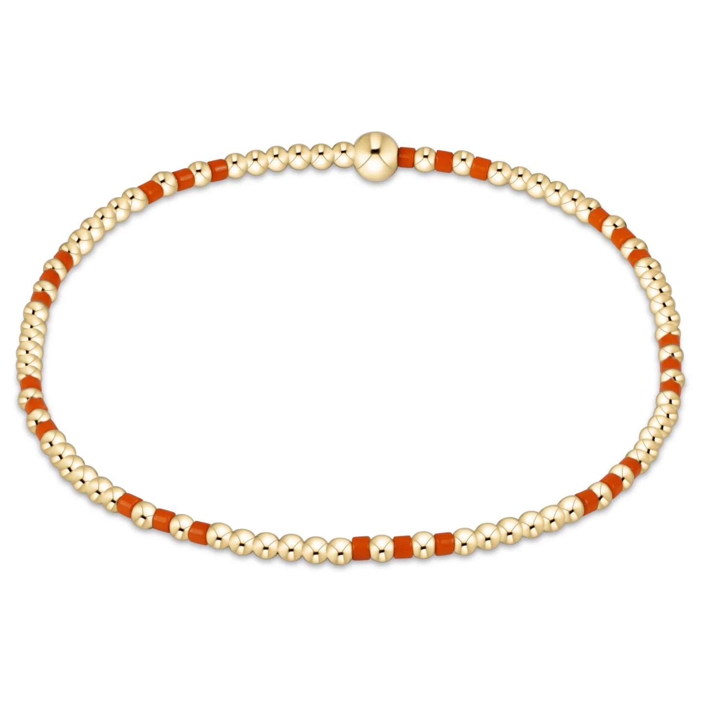 enewton | gameday hope joy pattern 2mm bead bracelet | orange