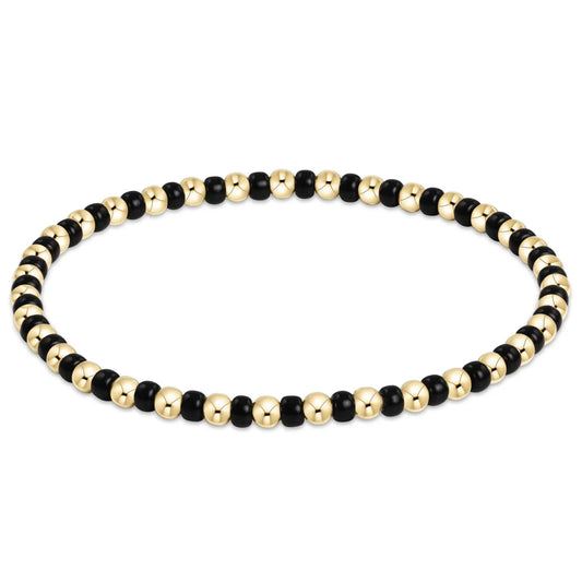 eNewton Gameday Hope Grateful 3mm Bracelet - Onyx