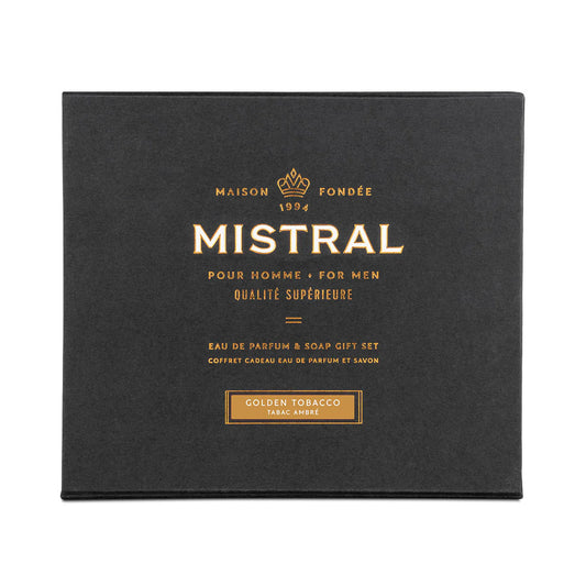 Mistral | Golden Tobacco Eau de Parfum & Bar Soap | Gift Set