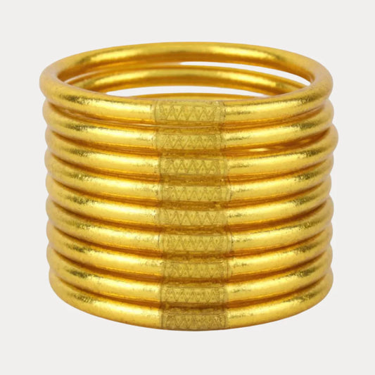 BuDhaGirl | Set of 9 All Weather Bangles | Gold