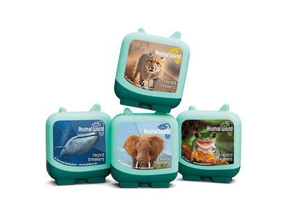 tonies® | Animal World Record Breakers Clever Tonies - 4 Pack | Learn/Discover Set