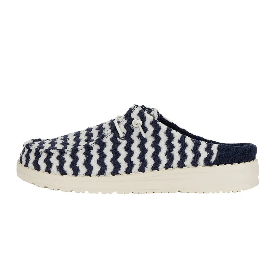 Hey Dudes Wendy Slip Terry Stripe | Navy Blazer/Egret