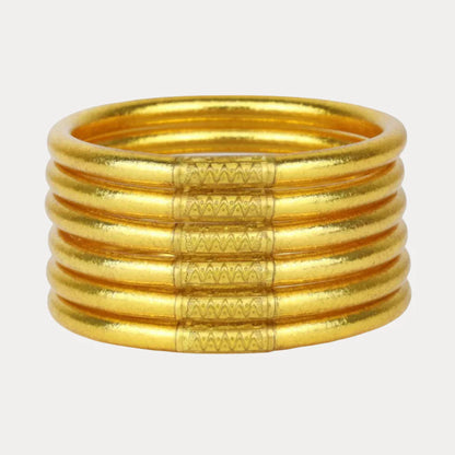 BuDhaGirl | Set of 6 All Weather Bangles | Gold