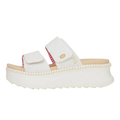Hey Dudes Delray Slide Eyelet | White