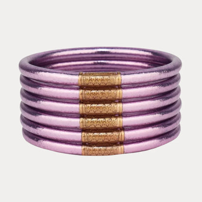 BuDhaGirl | Set of 6 All Weather Bangles | Lila