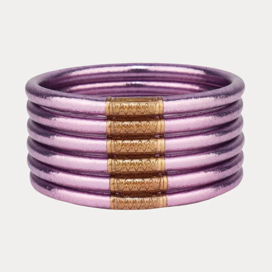 BuDhaGirl | Set of 6 All Weather Bangles | Lila