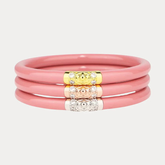 BuDhaGirl | Three Kings Bangle Stack | Blush