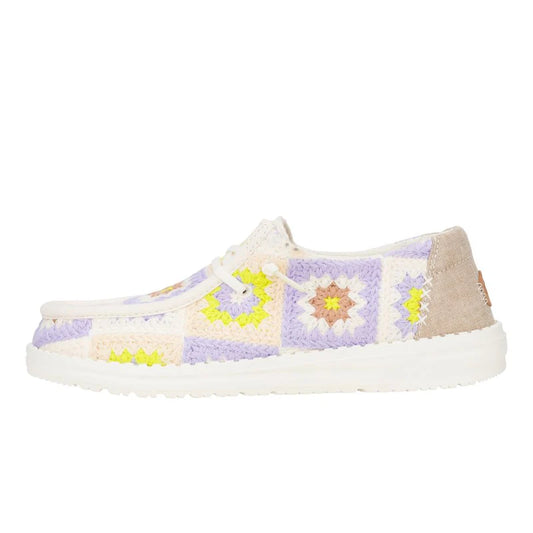 Hey Dudes Wendy Cottage Crochet | Egret/Lavender/Multi