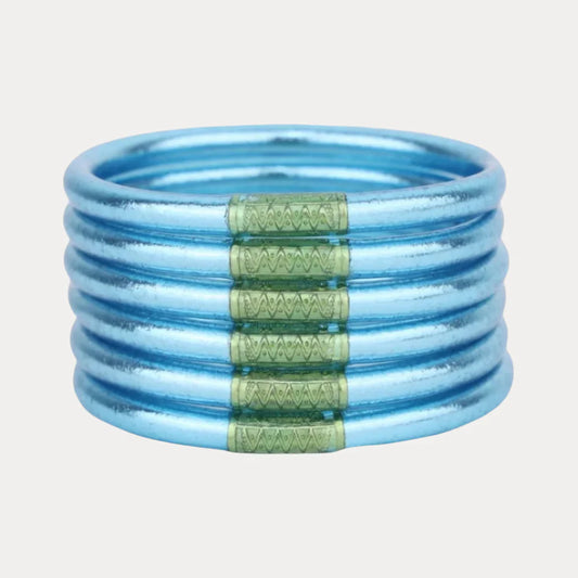 BuDhaGirl | Set of 6 All Weather Bangles | Azure