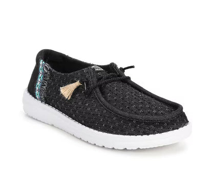 Hey Dudes Wendy Perf Canvas | Black