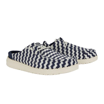 Hey Dudes Wendy Slip Terry Stripe | Navy Blazer/Egret