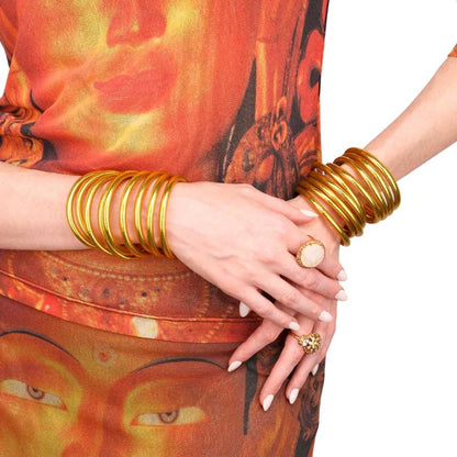 BuDhaGirl | Set of 9 All Weather Bangles | Gold