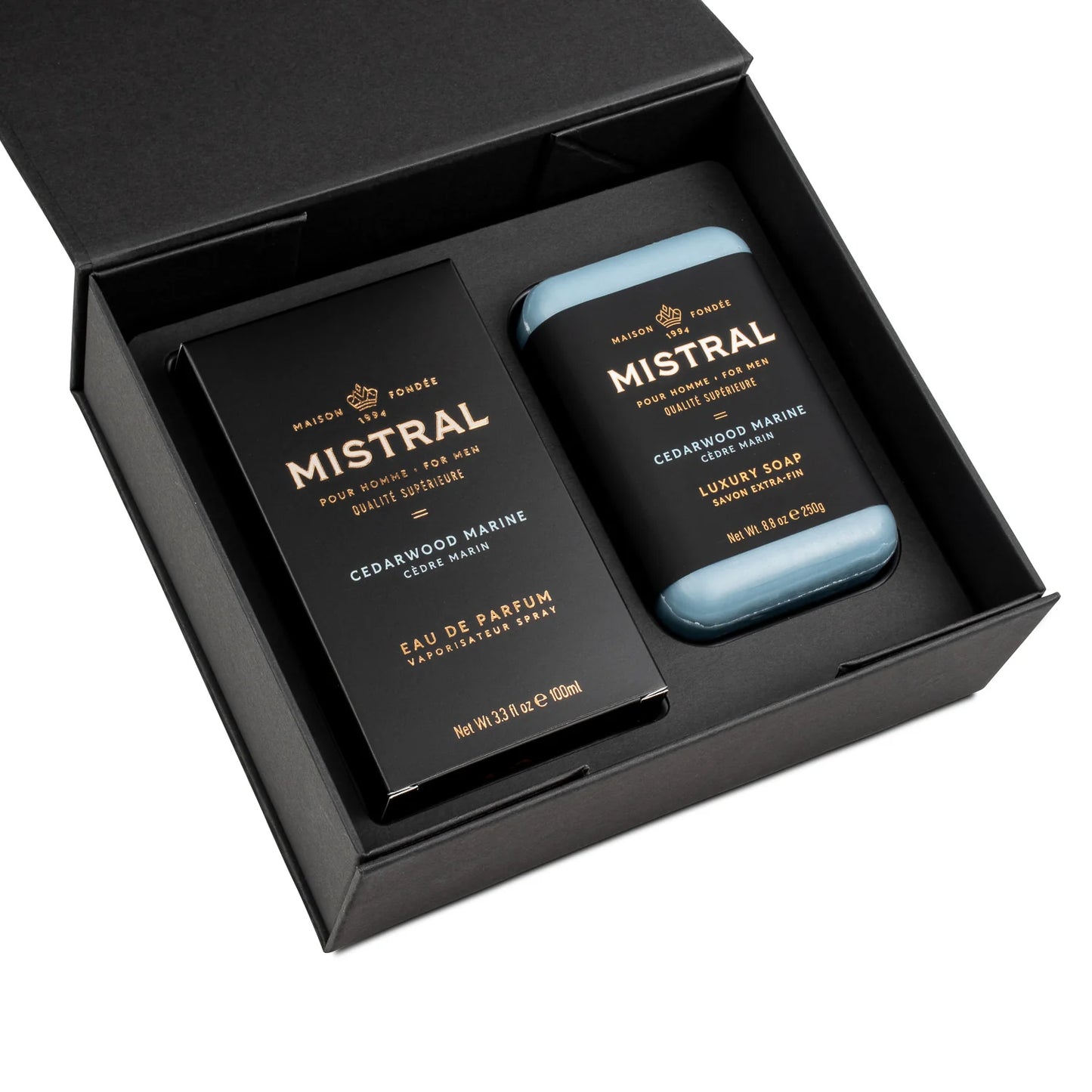 Mistral | Cedarwood Marine Eau de Parfum & Bar Soap | Gift Set