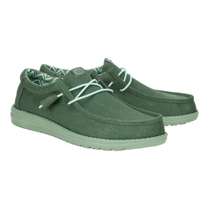 Hey Dudes Wally Stretch Canvas | Duck Green/Iceberg Green