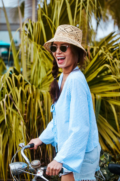 Hemlock Hats Sofia Straw Bucket Hat | Natural