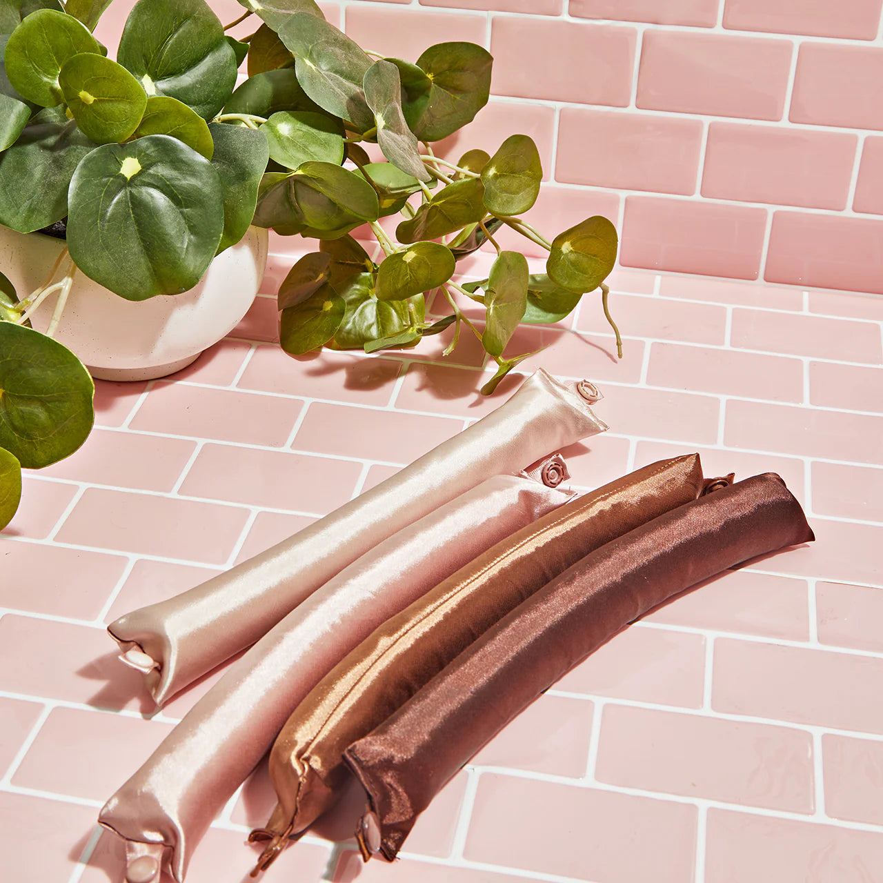 Kitsch | Rosewood Jumbo Satin Flexi Rods | 4pc Set